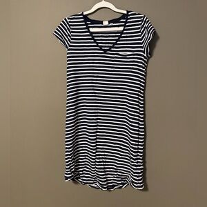 GAP Navy and White Stripe T-Shirt Dress Size S